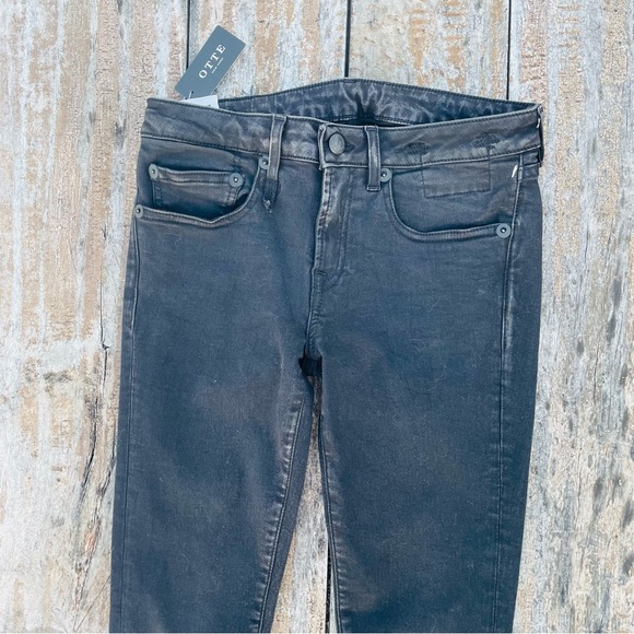 R13 OTTE Skinny Italian Straight Black Country Crop Jeans - Picture 3 of 16